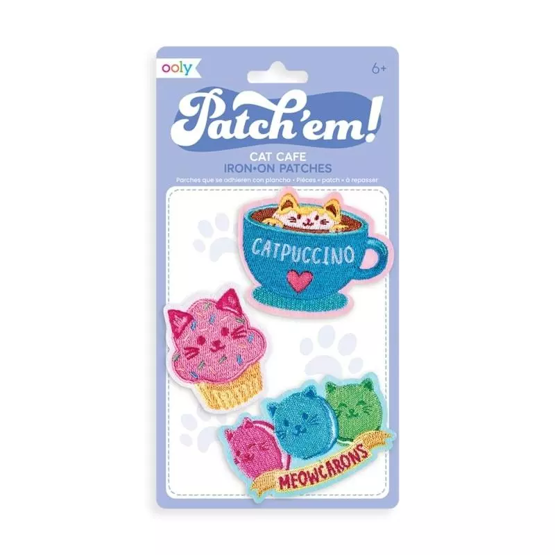 Naprasowanki Patch Em - Kocia Kawiarnia - Papiernicze i szkolne
