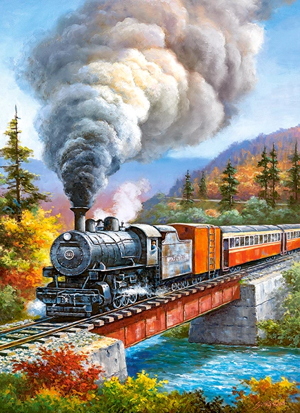 Puzzle 200 elementów. Przejazd pociągiem - Puzzle