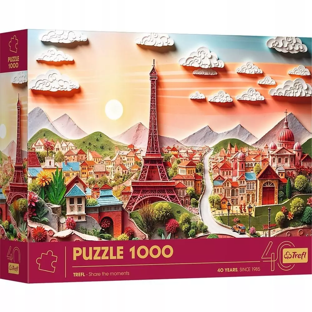 Puzzle 1000 Paper Art: Paryż TREFL - Puzzle