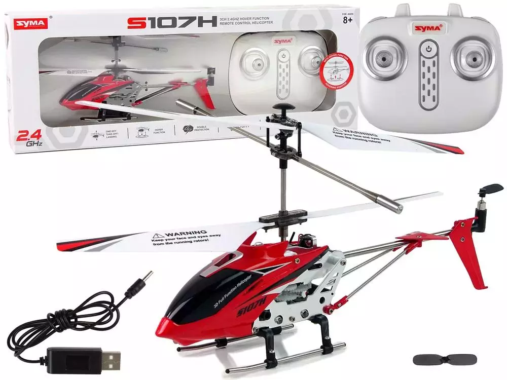 Helikopter zdalnie sterowany 2,4G czerwony - Zabawki