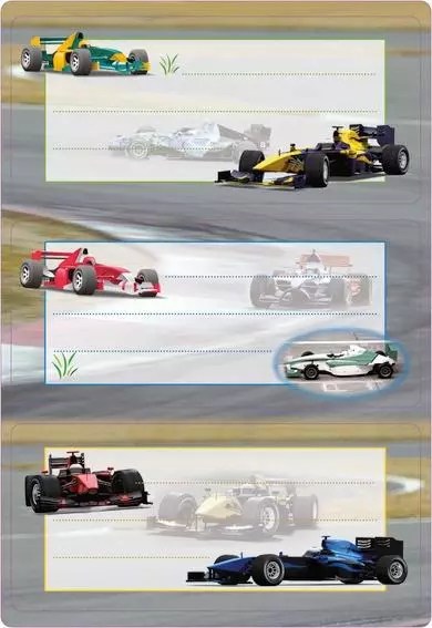 Naklejki szkolne - Formuła 6szt - Papiernicze i szkolne