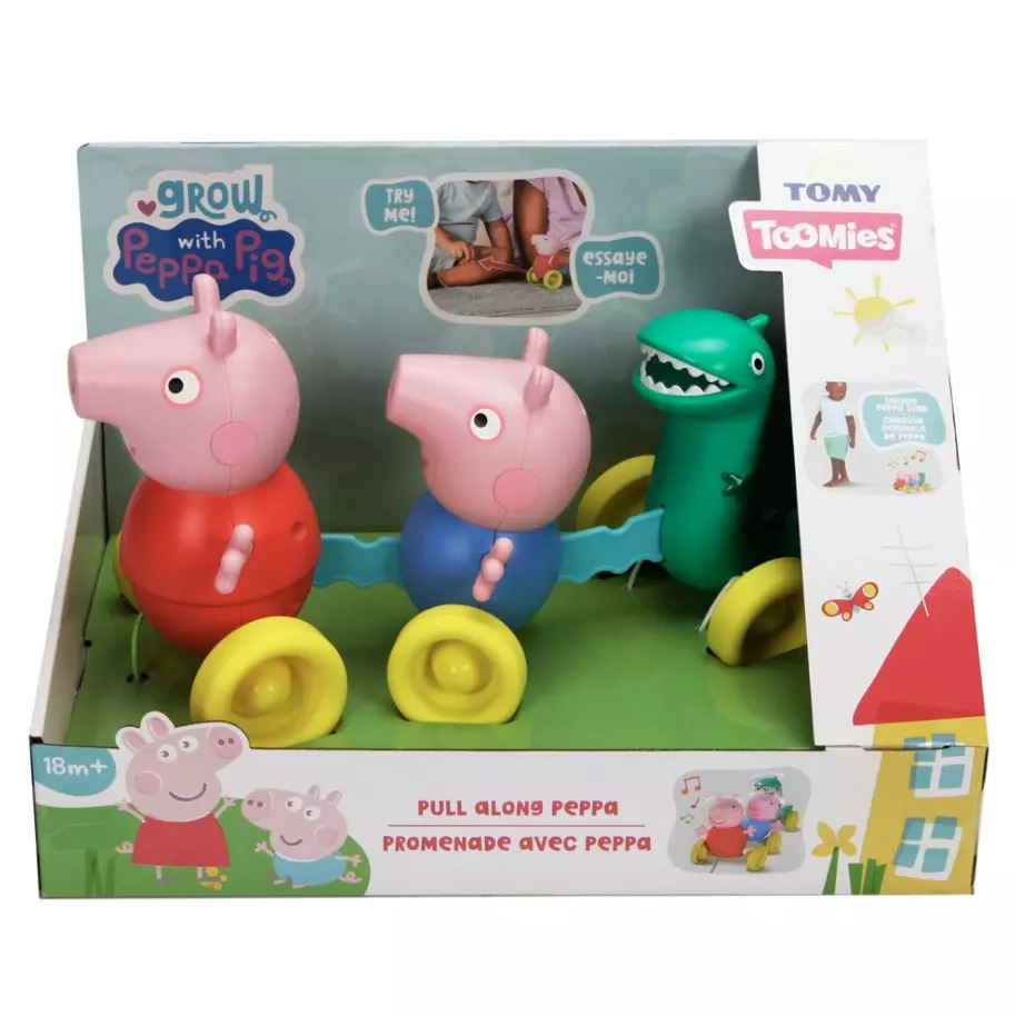 Tomy Świnka Peppa rodzinka do ciągnięcia - Zabawki