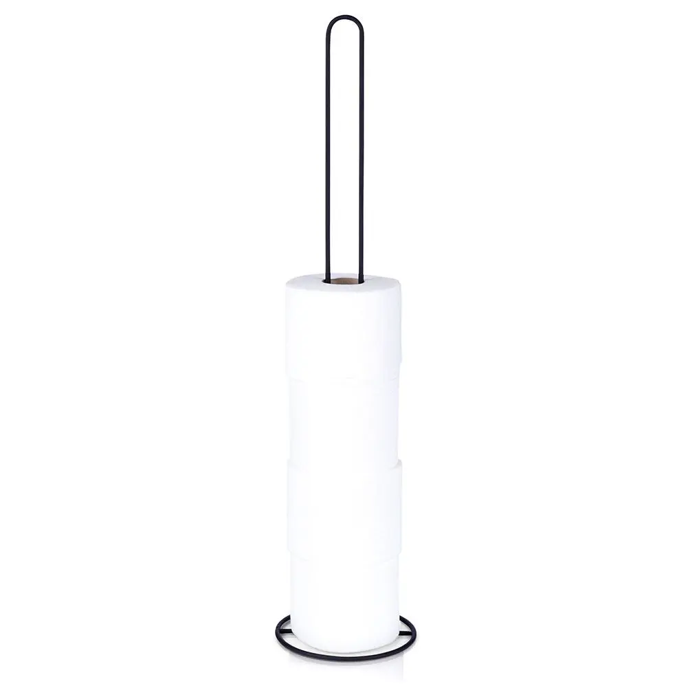 Stojak na papier toaletowy metalowy czarny 60 cm - Elektronika i akcesoria