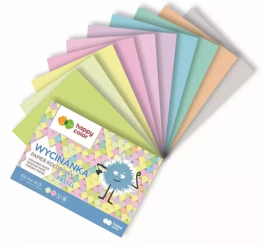 Blok wycinanka Pastel A5/10K 100G HAPPY COLOR - Papiernicze i szkolne