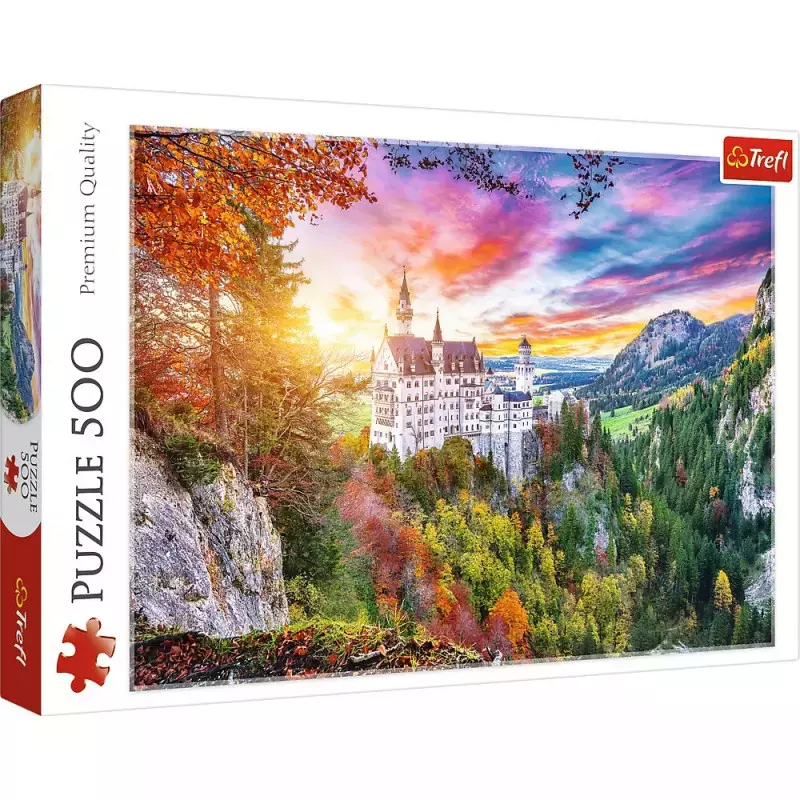 Puzzle 500 elementów. Widok na zamek Neuschwanstein, Niemcy - Puzzle
