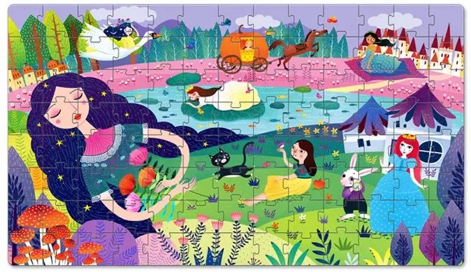 Mideer puzzle w walizce ŚPIĄCA KRÓLEWNA 3+ 104 - Puzzle