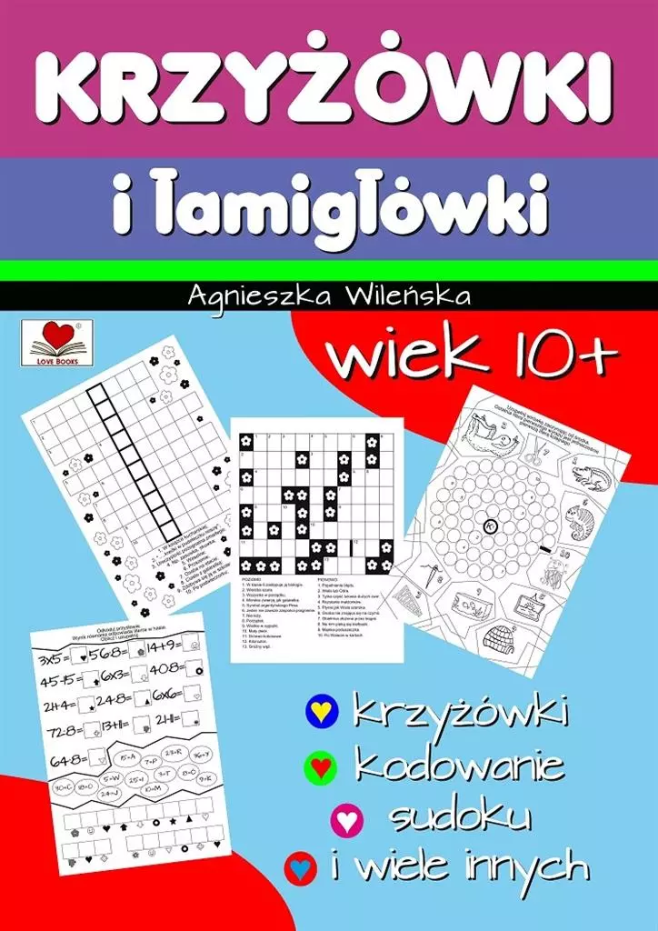 Krzyżówki i łamigłówki, wiek 10+ - Książki