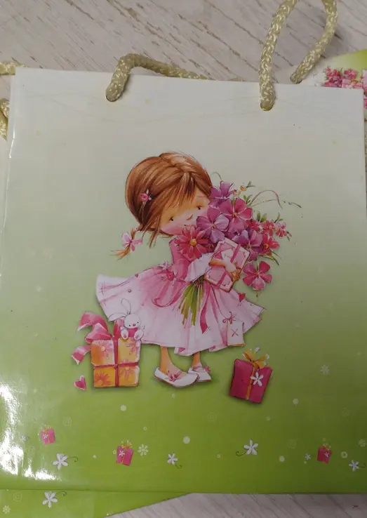 Torebka Luxury, dziewczynka z kwiatami - Papiernicze i szkolne