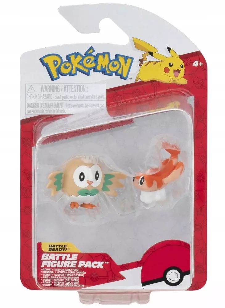 JAS POKEMON FIGURKI TATSUGIRI ROWLET - Zabawki