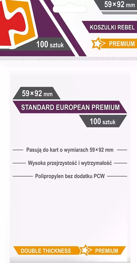 Koszulki na karty Standard European Premium (100 sztuk) - Gry