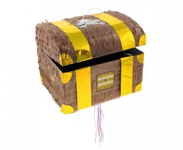 Piniata Skrzynia Skarbów, rozmiar 30 x 25 x 34 cm - Książki