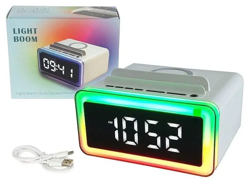 Głośnik Bluetooth z zegarem, kabel USB - Elektronika i akcesoria