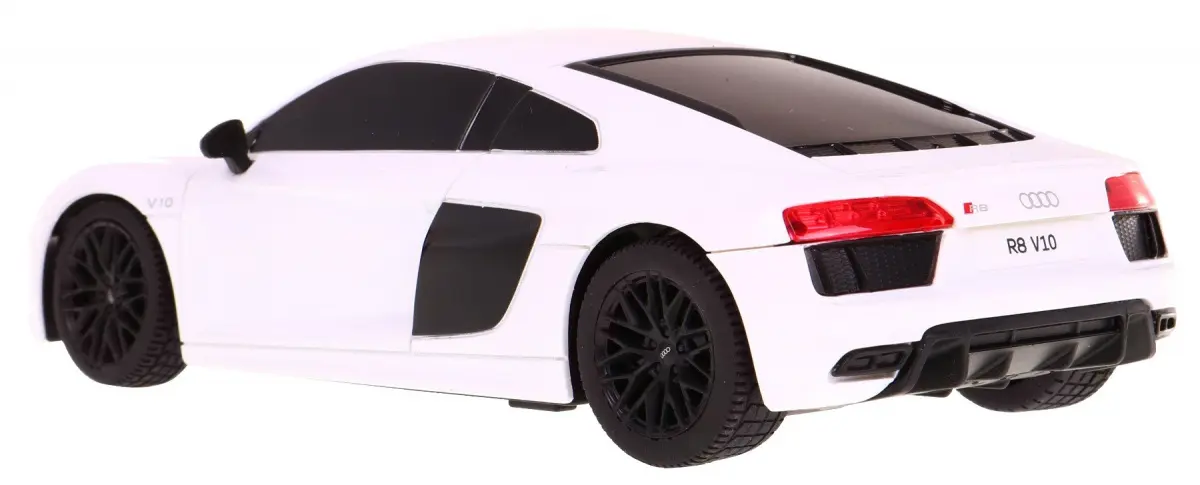 Audi R8 biały RASTAR model 1:24 Zdalnie sterowane auto + Pilot 2,4 GHz - Zabawki