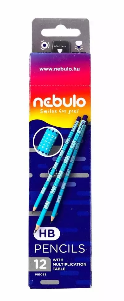 Ołówek HB z tabliczką mnożenia (12szt) NEBULO - Papiernicze i szkolne