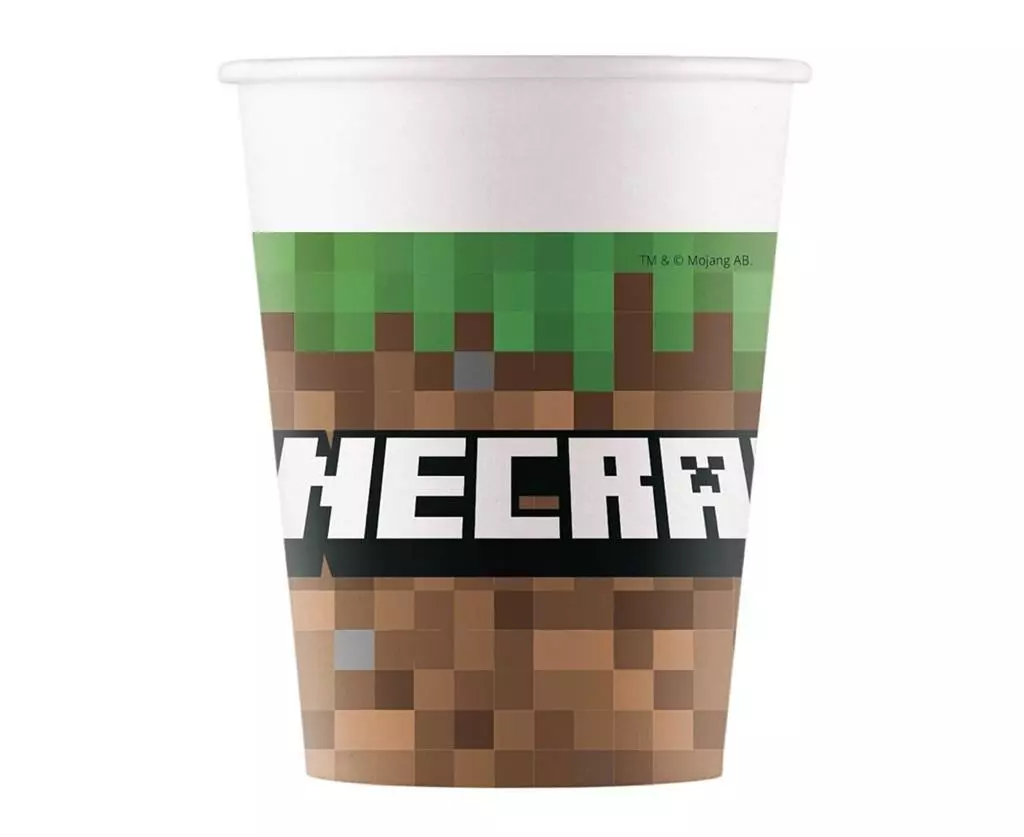 Kubeczki papierowe Minecraft 200ml 8szt - Książki
