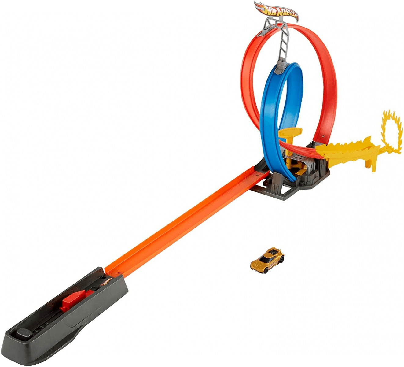 Hot Wheels. GND92 Wyzwanie. Podwójna pętla z samochodem - Zabawki