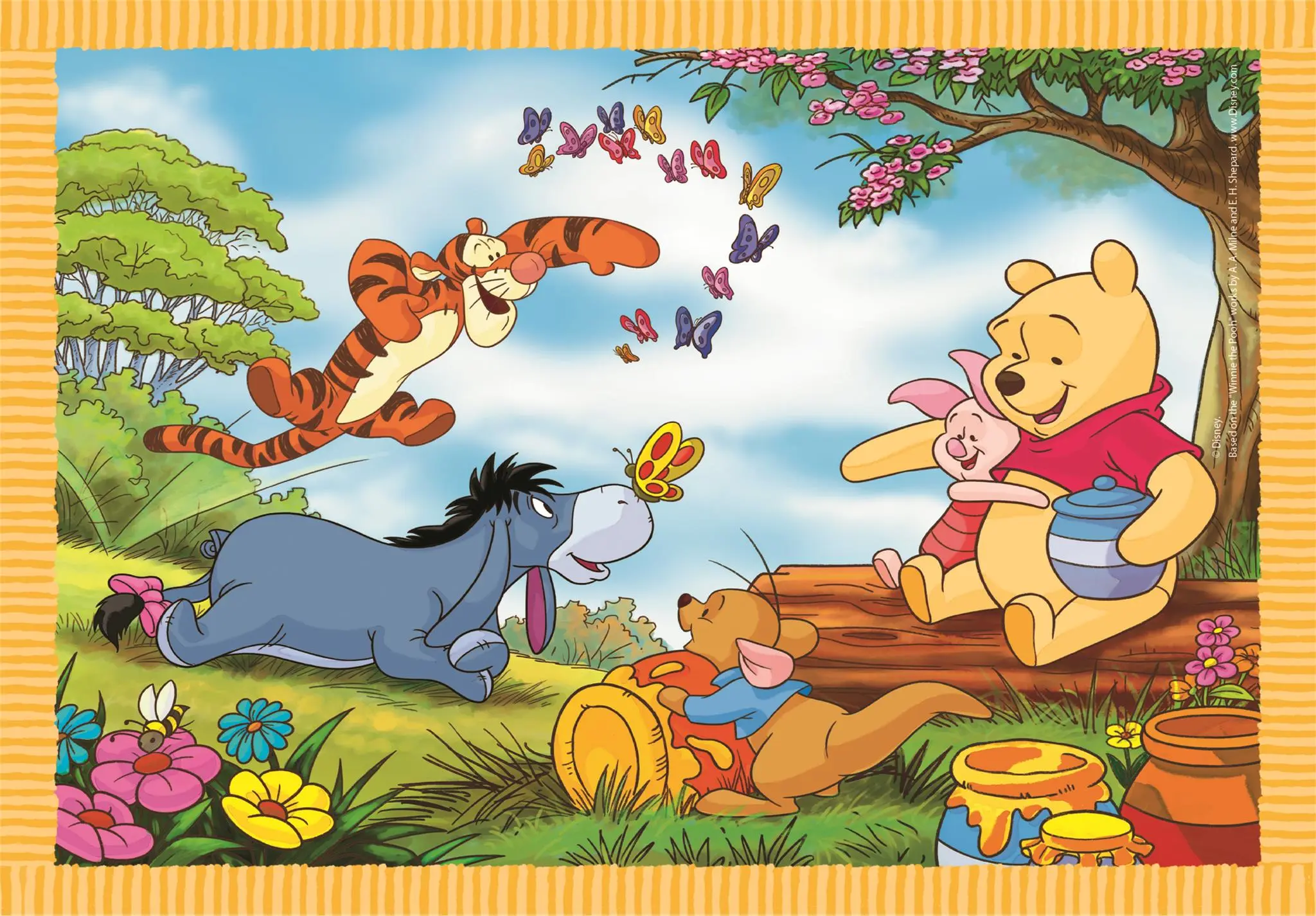 Puzzle 4w1 Super color. Kubuś Puchatek - Puzzle