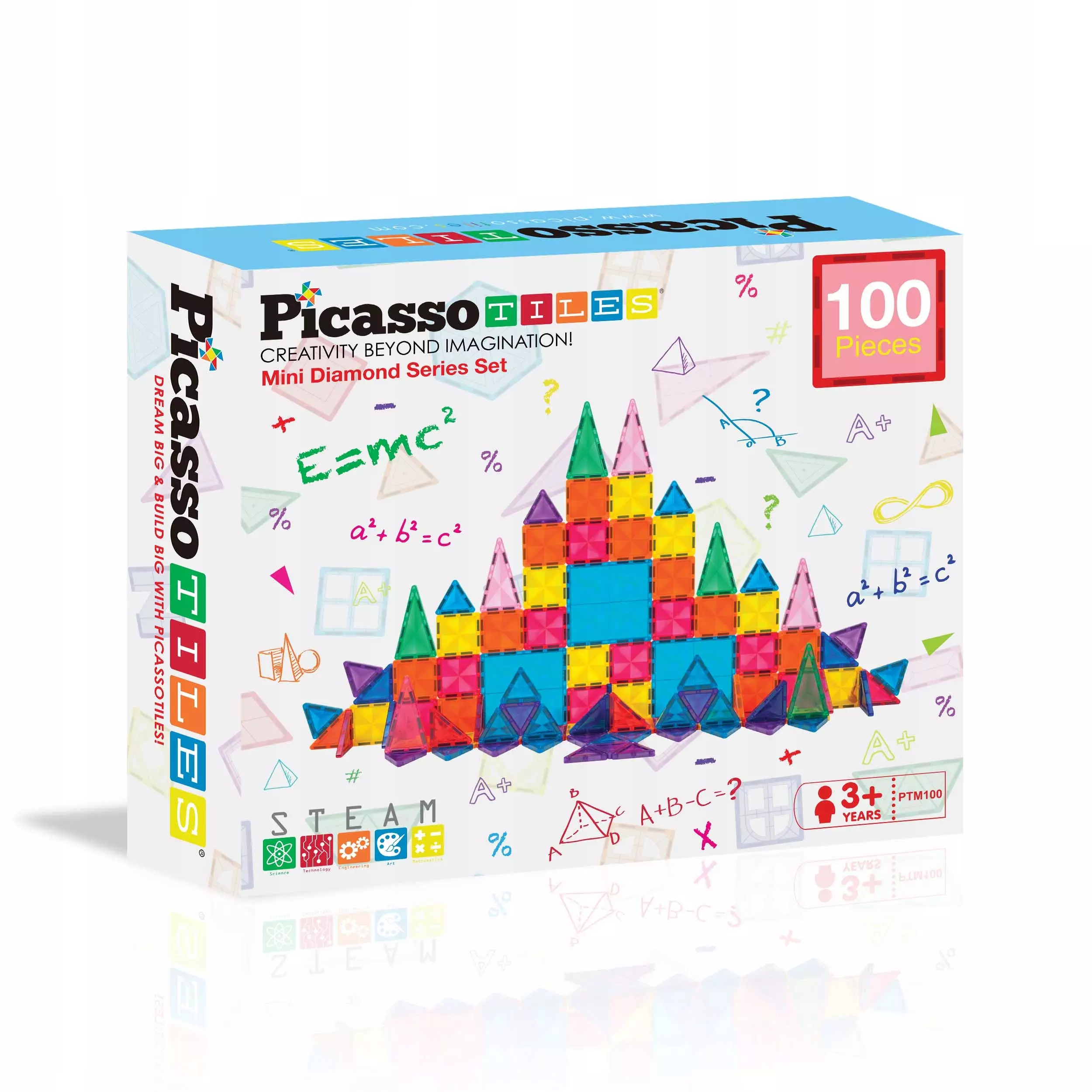 Klocki magnetyczne, 100 elementów - Zabawki