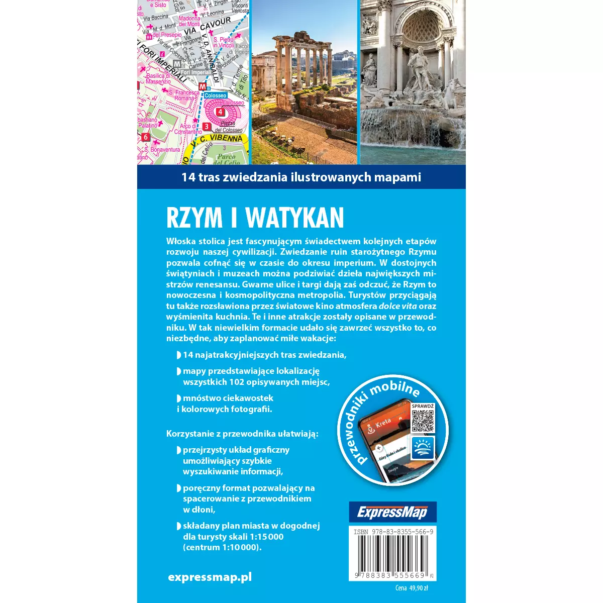 Rzym i Watykan light: przewodnik + mapa - Książki