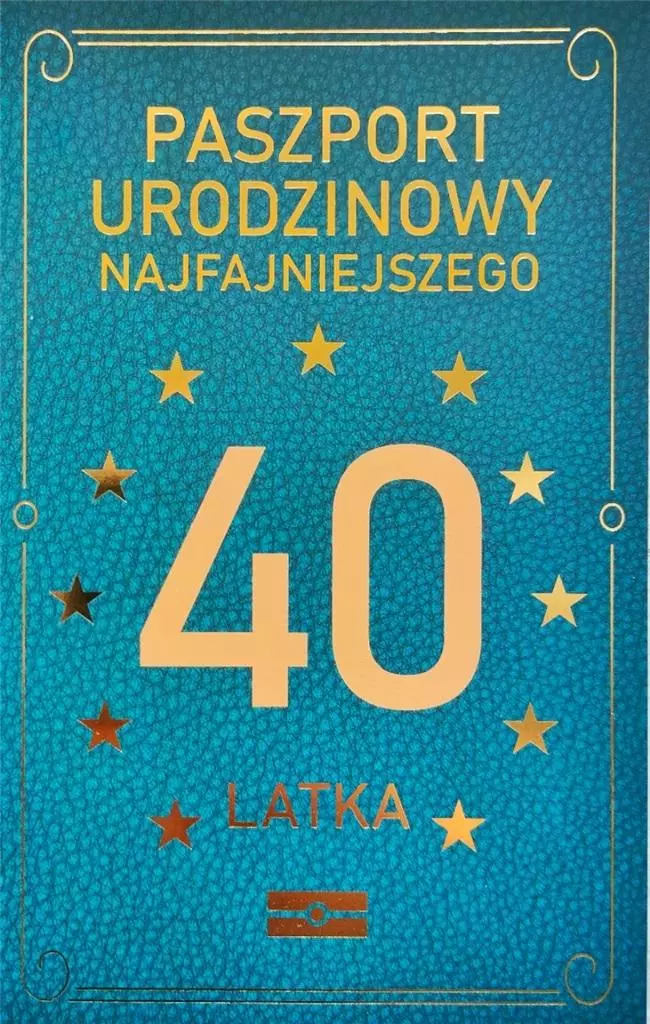 Karnet Urodzinowy 40 JCX - 037 - Papiernicze i szkolne