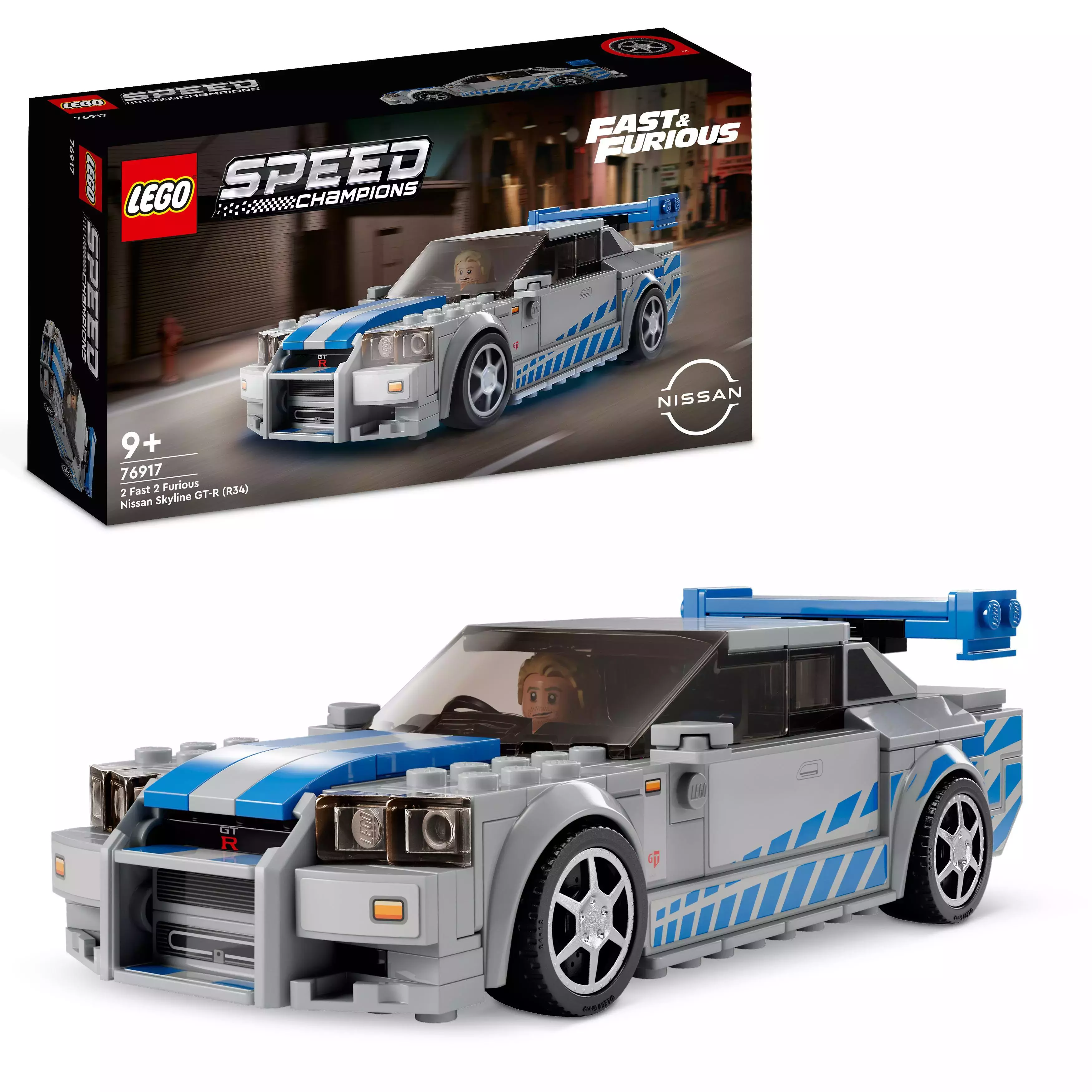 LEGO Speed Champions Nissan Skyline GT-R (R34) z filmu "Za szybcy, za wściekli" 76917 - Zabawki