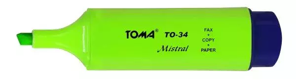 Zakreślacz TOMA Mistral zielony p10 - Papiernicze i szkolne