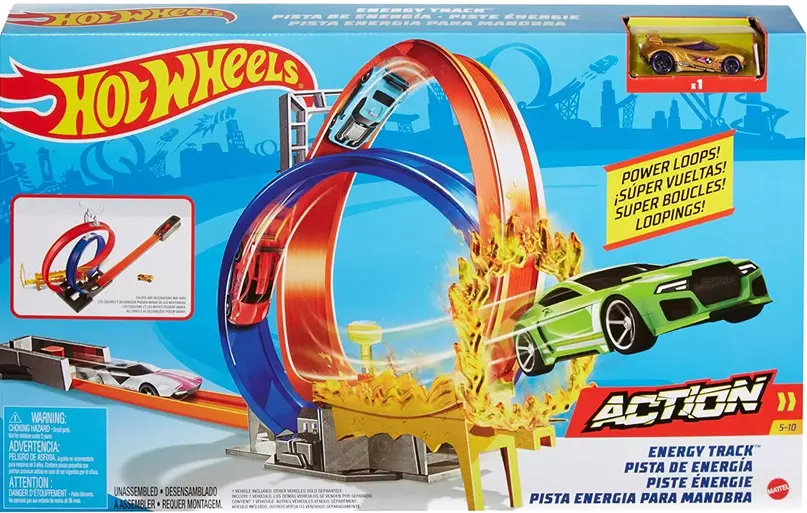 Hot Wheels. GND92 Wyzwanie. Podwójna pętla z samochodem - Zabawki