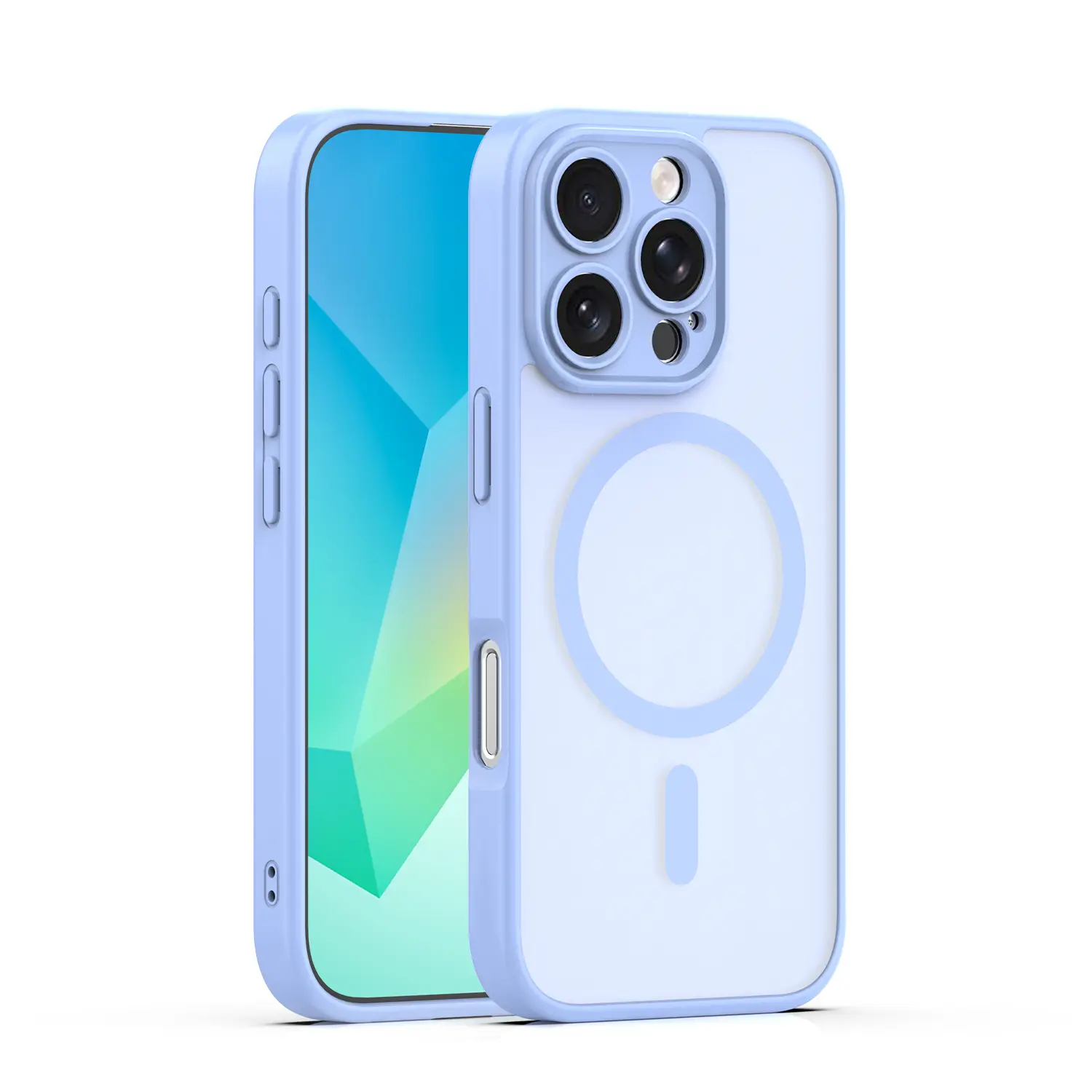 Nakładka Mag Matt do iPhone 16 Pro Max 6,9" jasnoniebieska camera protection - Elektronika i akcesoria