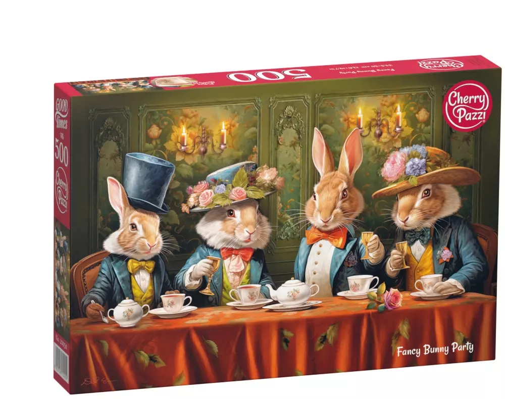 Puzzle 500 elementów. Fantazyjne przyjęcie z króliczkiem 20050 - Puzzle