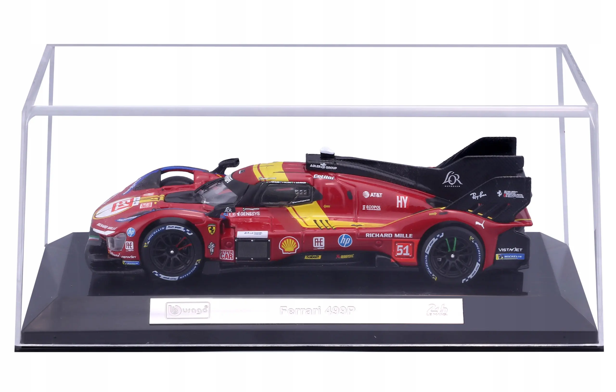 BBURAGO metal, 1:43 FERRARI RACING 499P plastik - Zabawki
