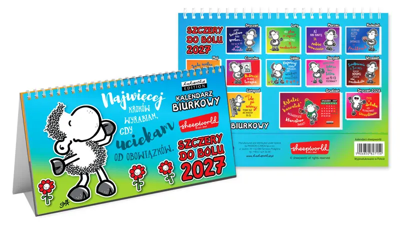 Kalendarz 2027 biurkowy Sheepworld szczery do bólu - Książki