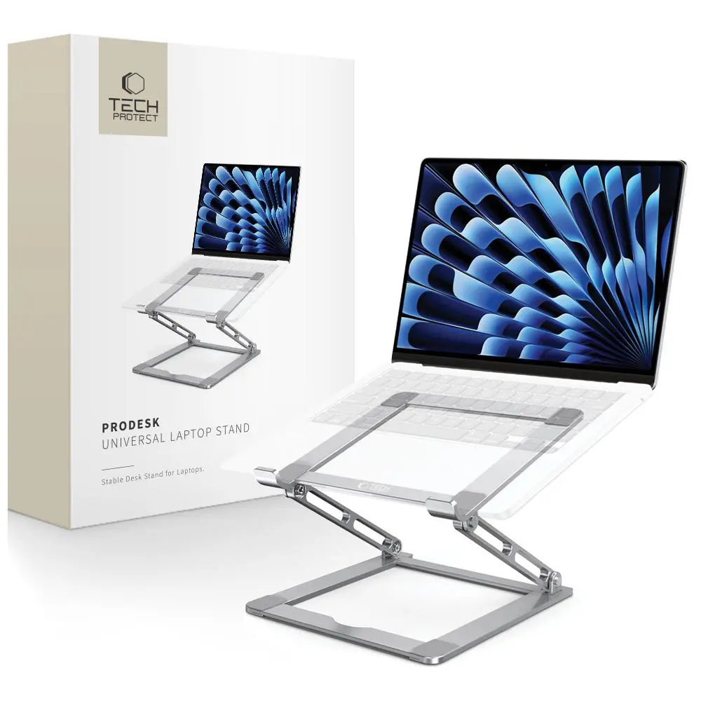 Podstawka Tech-Protect ULS400 uniwersalna rozkładana na laptop do 17" - szara - Elektronika i akcesoria