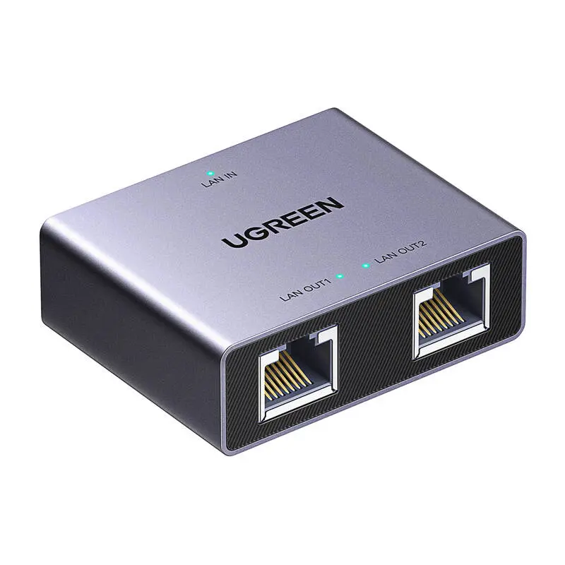 Adapter Ethernet UGREEN NW301 RJ45 1x2 - Elektronika i akcesoria