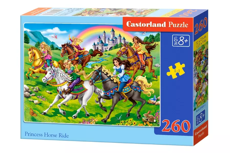 Puzzle 260 elementów. Przejażdżka konna księżniczek - Puzzle