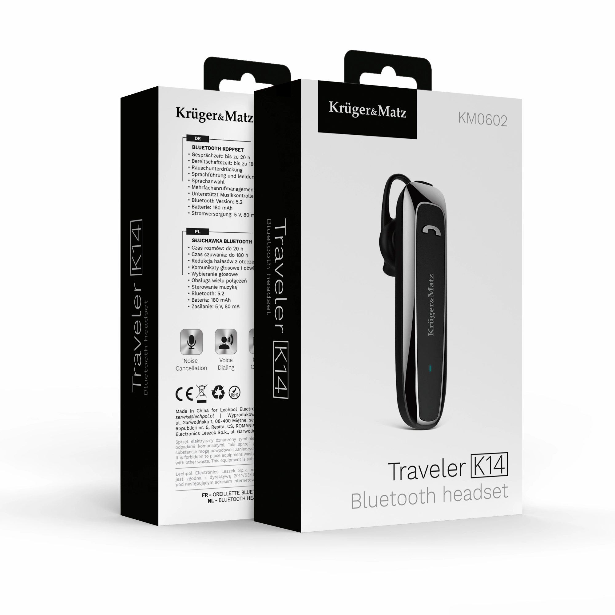 Słuchawka Bluetooth Kruger&Matz Traveler K14 - Elektronika i akcesoria