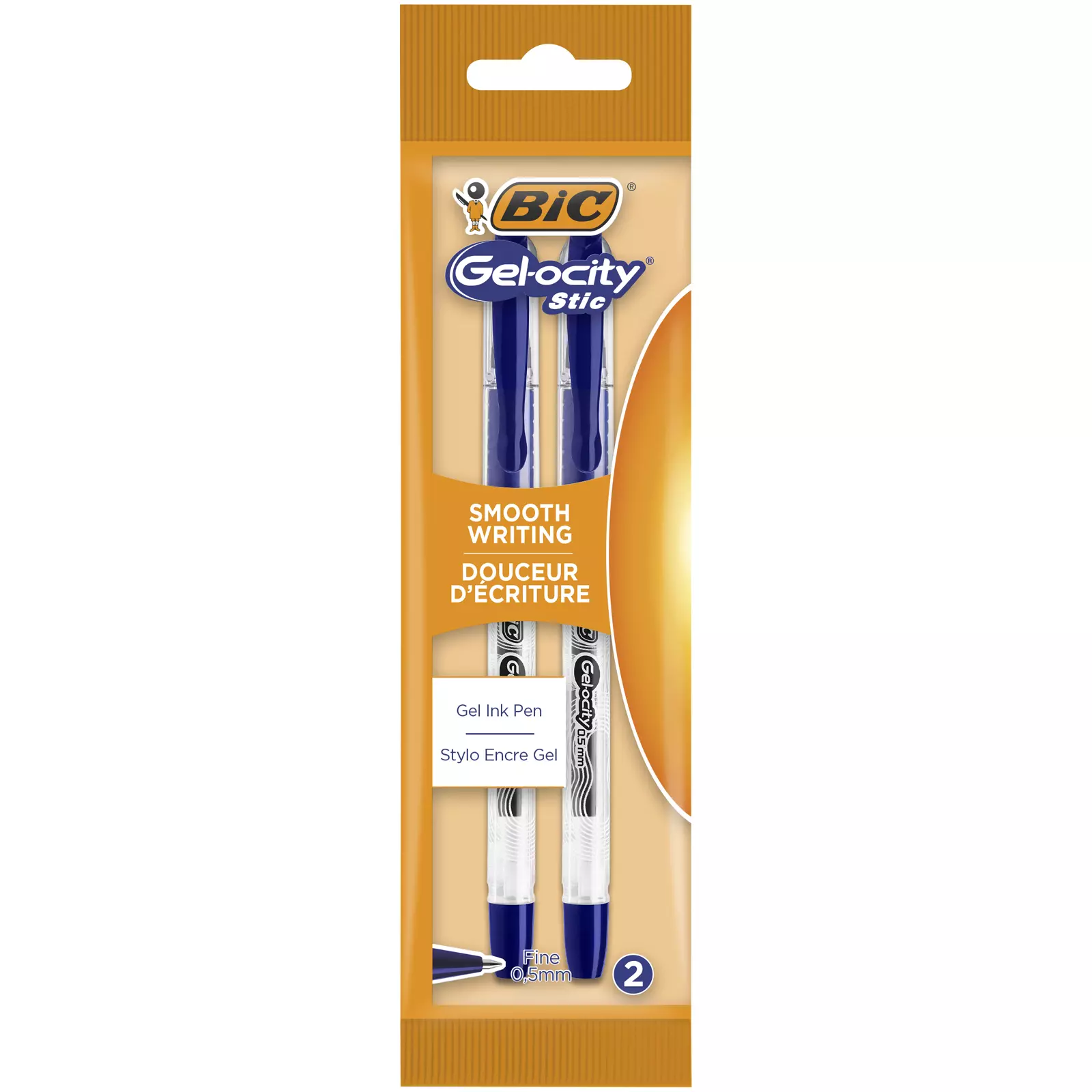 Długopis żelowy BIC Gel-ocity Stic 0.5mm niebieski pouch 2szt - Papiernicze i szkolne