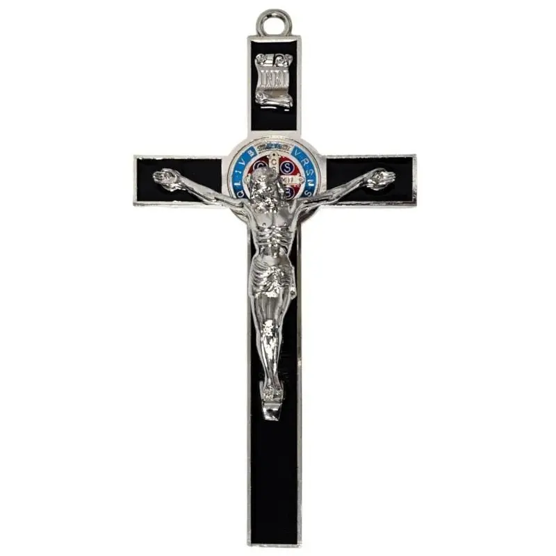 Krzyż czarny metalowy Benedykta 30cm - Papiernicze i szkolne