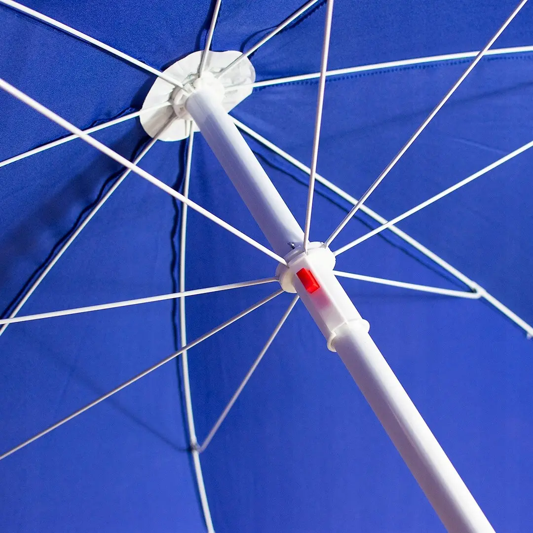 Parasol polyester tkanina 240cm, 8 drutów, łamany, granatowy - Elektronika i akcesoria