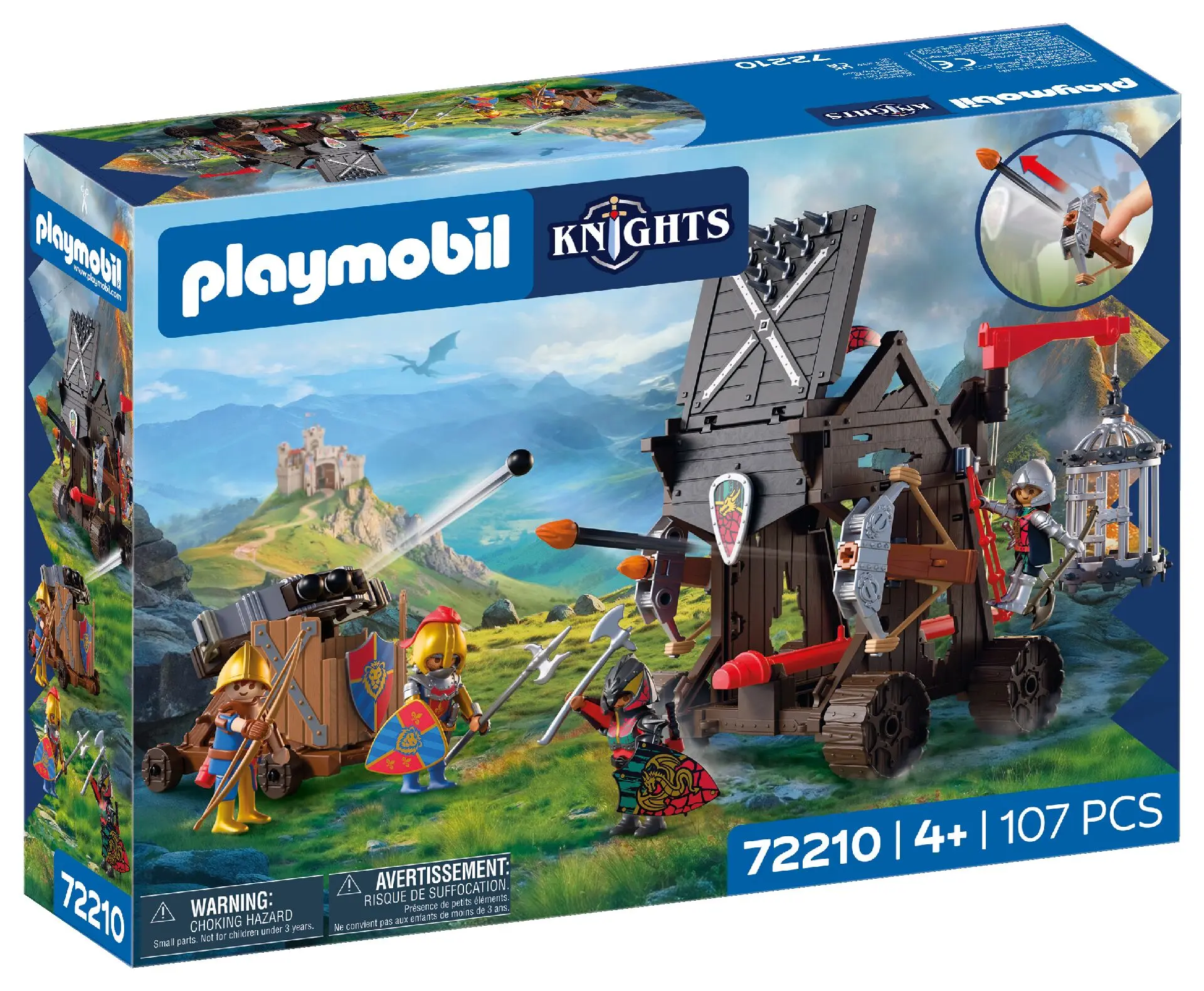 Playmobil Wieża szturmowa rycerzy herbu Smok 72210 - Zabawki