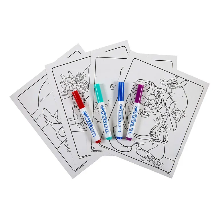 Crayola Kolorowanka dla dzieci i 4 niebrudzące magiczne flamastry Color Wonder Mess Free Lilo i Stitch 3+ - Książki