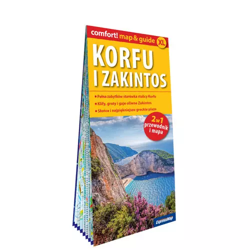Korfu i Zakintos laminowany map&guide XL 2w1 przewodnik i mapa - Książki