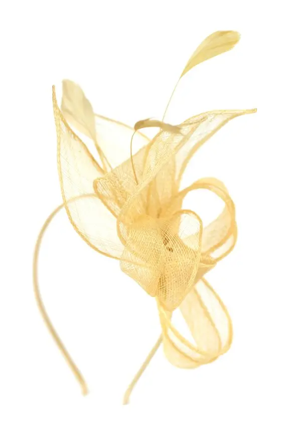 Fascynator Stylish Bow, jasny żółty - Mama i dziecko