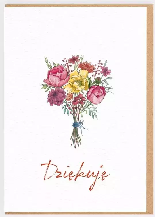 Dziękuję kartka - Papiernicze i szkolne