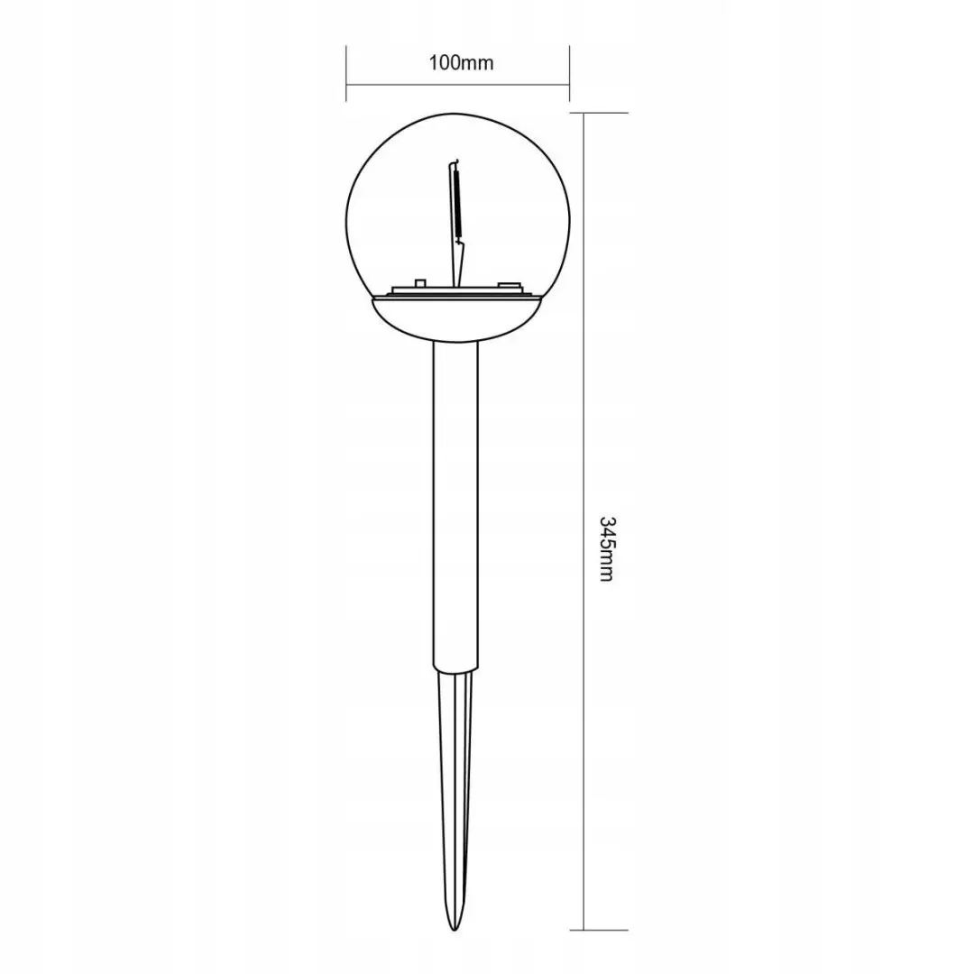 Lampa Solarna Kula Ozdobna 10X34.5CM - Elektronika i akcesoria