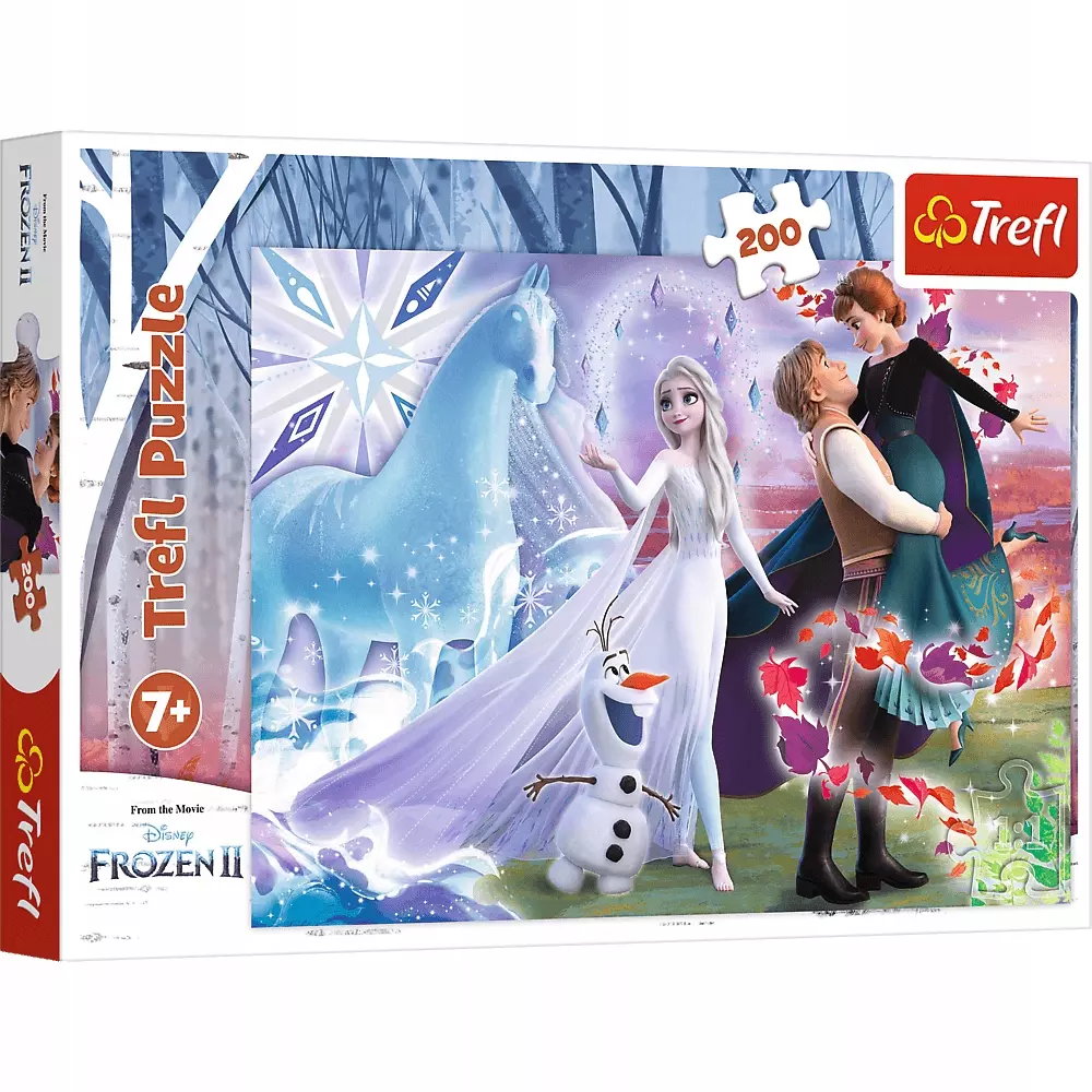 Puzzle 200 elementów. Kraina Lodu 2. Magiczny świat sióstr - Puzzle