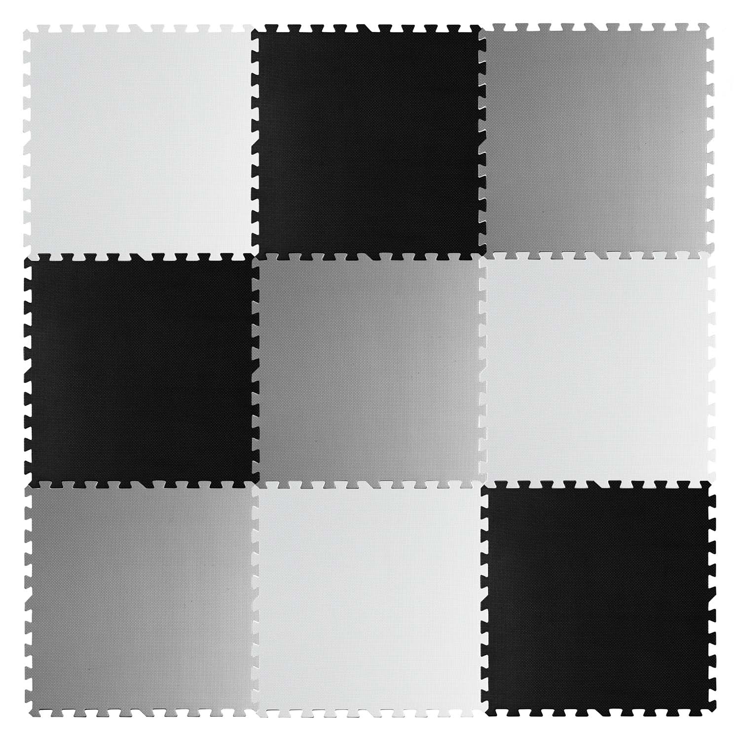 Duża mata piankowe puzzle szachownica Ricokids 180x180cm 9szt - Zabawki