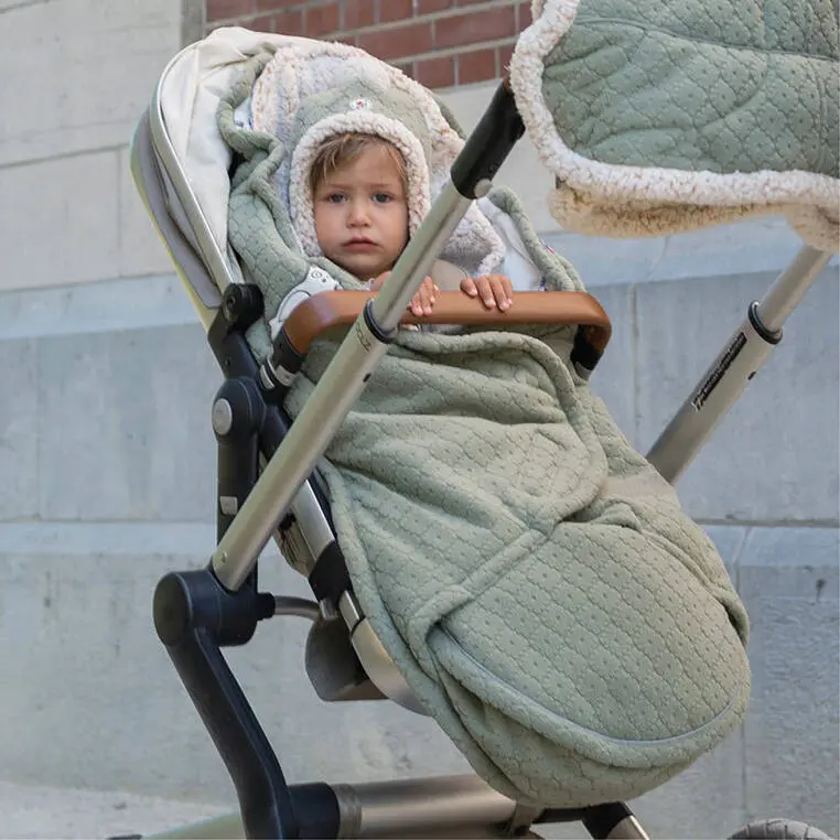 Lodger Polarowy zimowy śpiworek do wózka szałwiowy Fleece Elm - Mama i dziecko