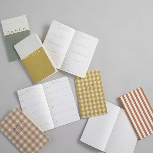 Zestaw 3 notatników Kitchen Meal Planner, Grocery List, Recipe Ideas - Papiernicze i szkolne