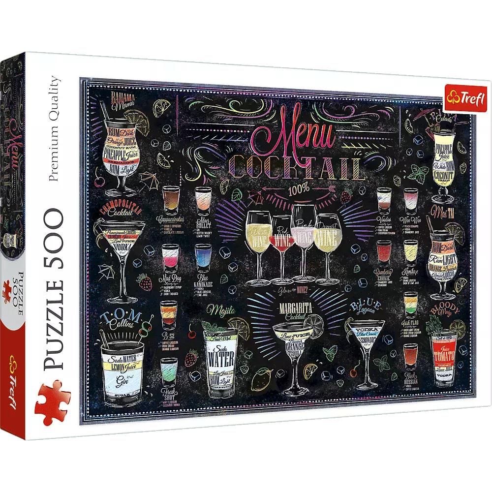 Puzzle 500 elementów. Karta drinków - Puzzle