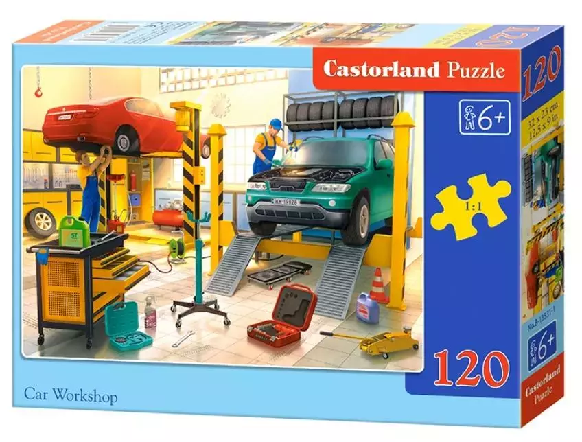 Puzzle 120 elementów. Car Workshop - Puzzle